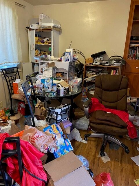 Messy living space in property sold quickly for cash